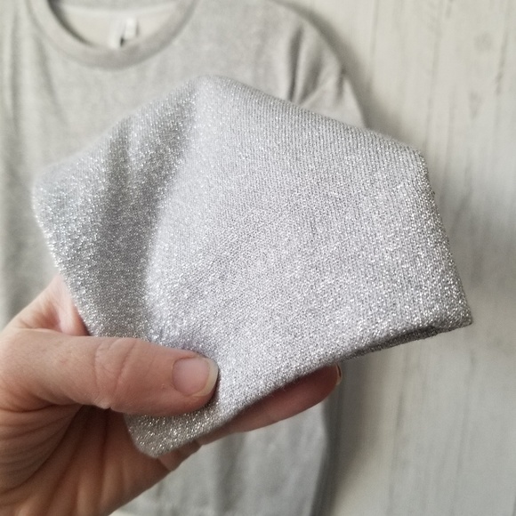 NWOT & Other Stories Silver Metallic Sweater Sz 6 - Picture 4 of 6